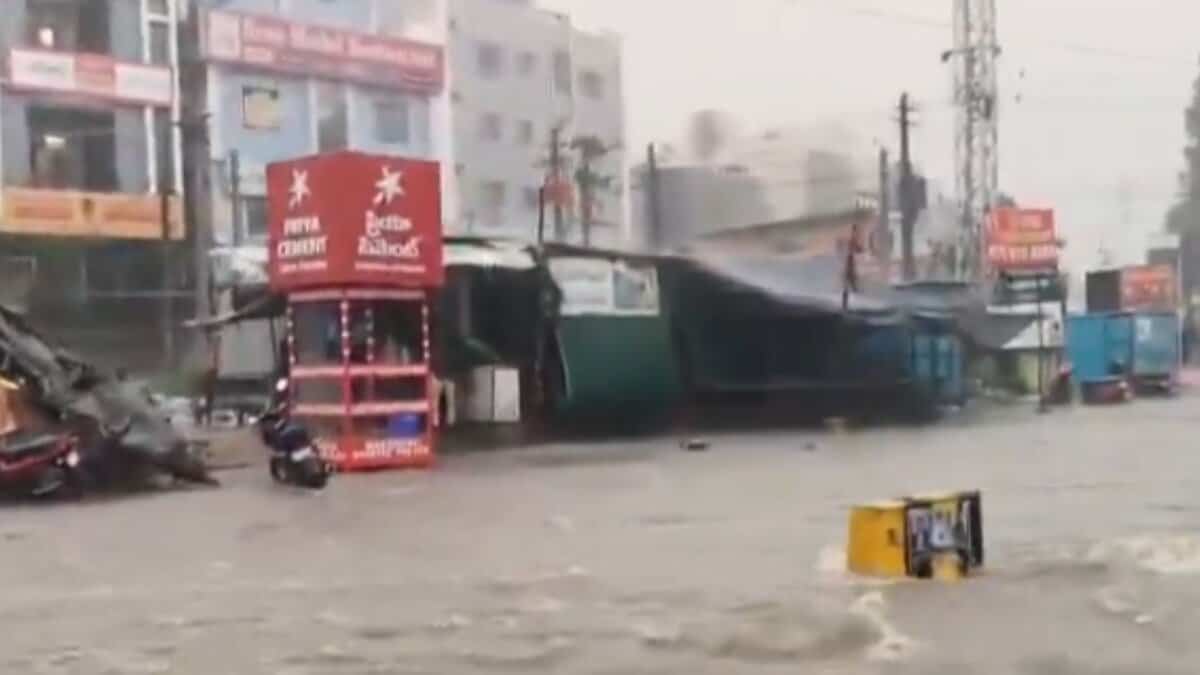 Cyclone Montha impact in Telangana: Trains cancelled, roads submerged