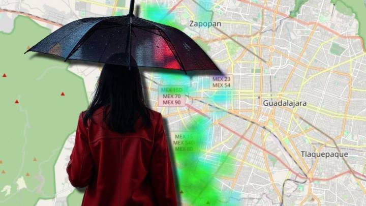 Lluvias fuertes y cielo nublado en Guadalajara, consulta el clima hoy 7 de octubre
