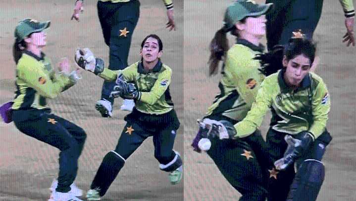 Deja vu! Pakistan keeper collides with teammate in hilarious catch drop against India