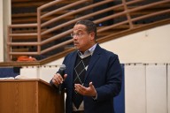 Minnesota AG Keith Ellison stops in Brainerd