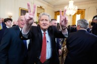The Latest: Senate Republicans gathering at White House as shutdown effects worsen