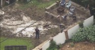 La Habra helps residents clean up mud from clogged storm drain