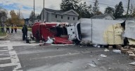 Tractor-trailer crash makes a mess in Warsaw, aids area food pantries