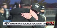 Elkhorn North football remembers head coach's son, earns win on emotional night