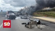 Explosión en la México-Puebla paraliza el tránsito: pipa de combustible se incendia