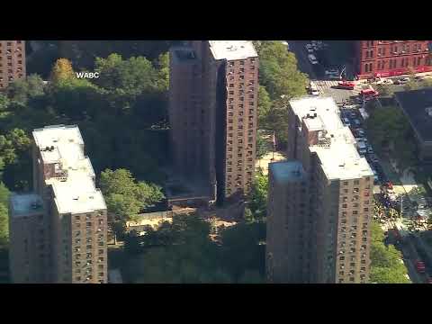 Corner of high-rise building in Bronx collapses