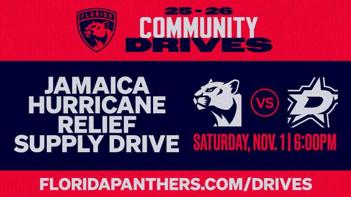 Florida Panthers Announce Hurricane Melissa Relief Efforts