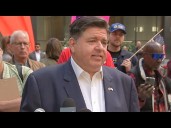 'Trump always chickens out,' Pritzker says to media
