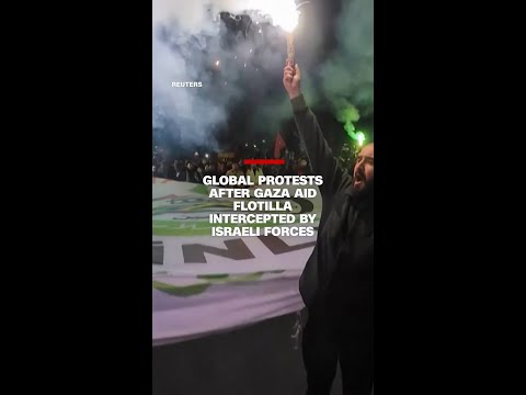 Global protests after Gaza aid flotilla intercepted by Israeli forces