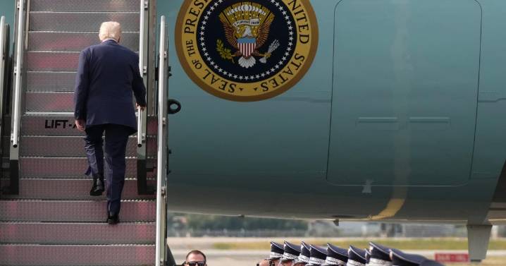 Government shutdown live updates as Trump heads back to Washington