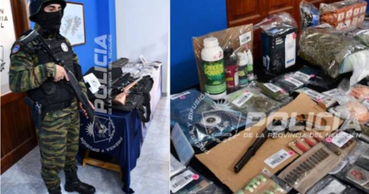 La Policía secuestró un importante arsenal en 15 allanamientos en Neuquén: seis personas fueron detenidas