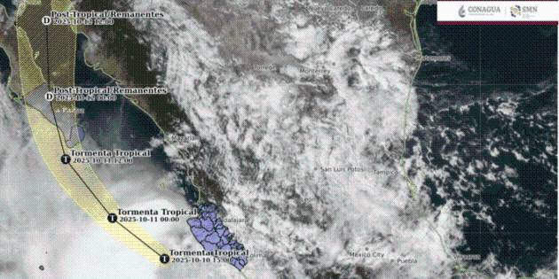 SMN advierte: Tormenta Raymond dejará lluvias intensas y fuertes vientos en 4 estados