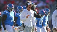 Ole Miss’s HC Lane Kiffin explains a moment with an Oklahoma player caught on camera