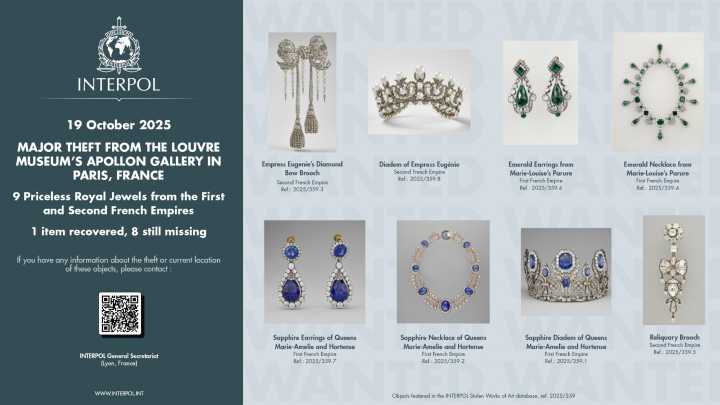 Suspects arrested over the theft of crown jewels from the Louvre museum in Paris