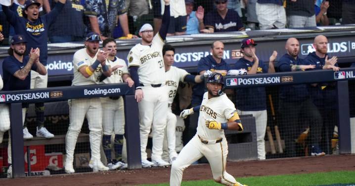 Brewers' Jackson Chourio leaves NLDS Game 1 after getting 3 hits in first 2 innings
