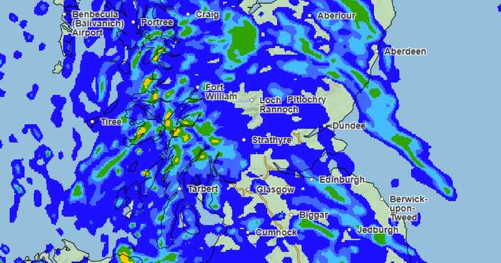 Met Office warns of ‘20 to 30mm persistent rain’ in one area of Scotland today