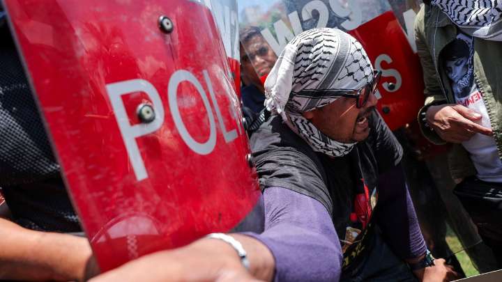 Protestas contra Israel y en apoyo a la flotilla en Buenos Aires, Roma o París: "Libertad para Gaza"