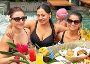 Soha Ali Khan shares moments from her relaxing pool time in Goa with friends