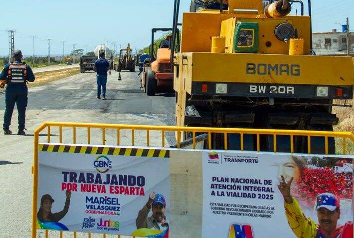 Marisel Velásquez fortalece la infraestructura vial de Nueva Esparta