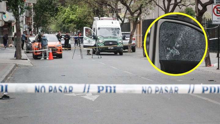 Está en riesgo vital: Hombre es baleado tras presunto ataque a piedrazos contra auto de la PDI en Santiago