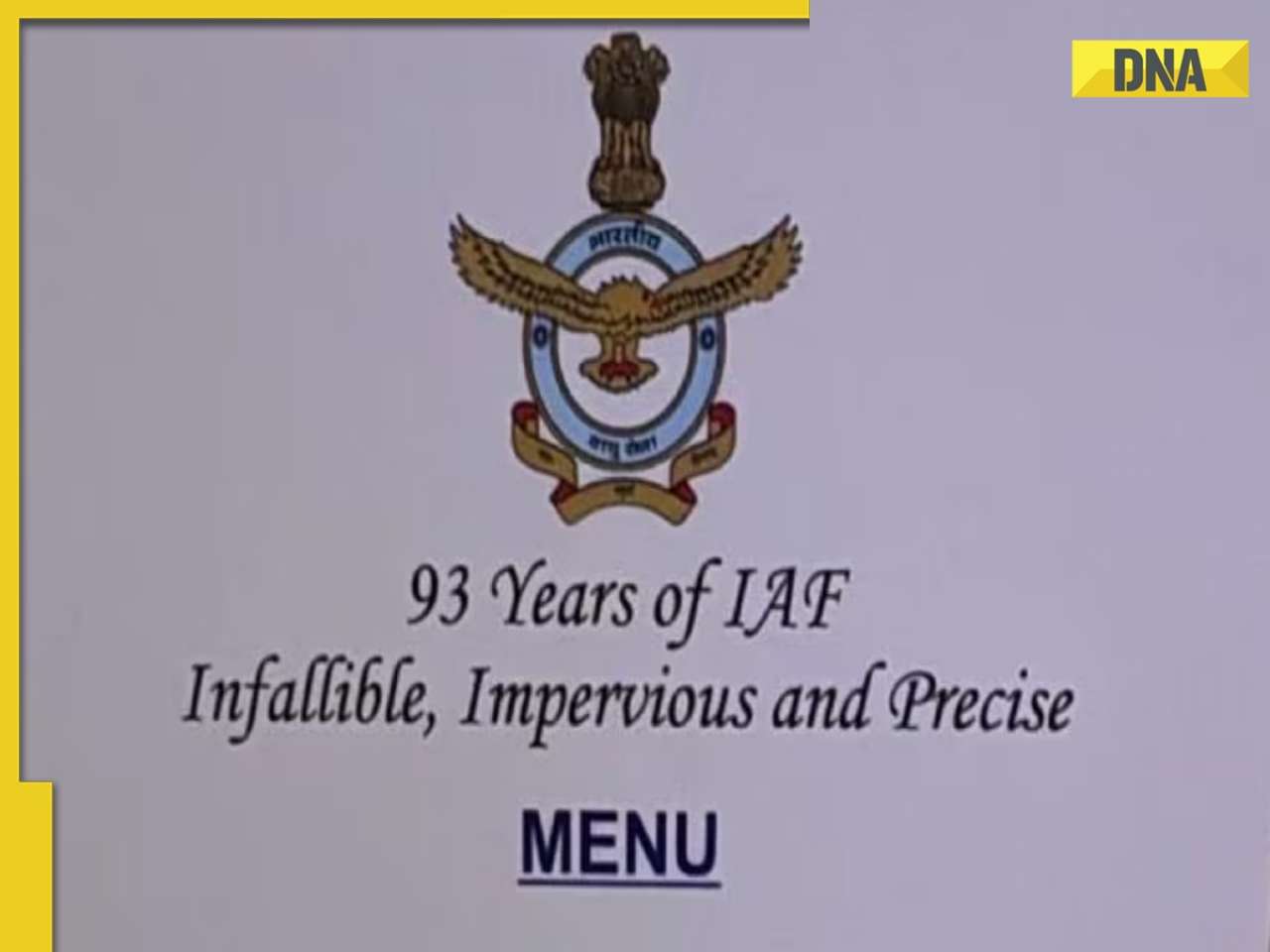 Indian Air Force marks 93rd anniversary, dinner menu with a twist goes viral