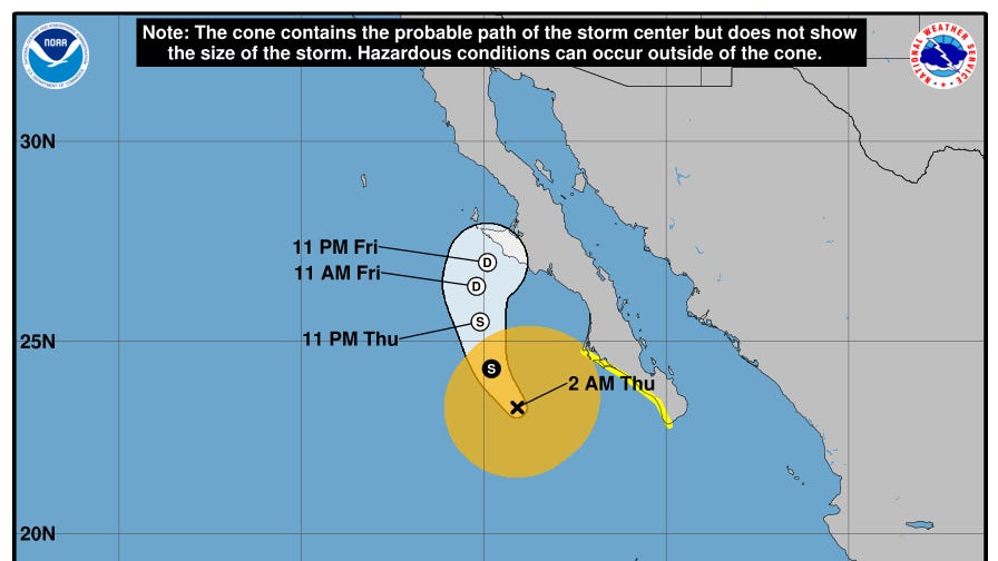 Track Tropical Storm Priscilla as it brings flood risk to the US