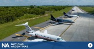 Inusual despliegue de aeronaves privadas en Ezeiza