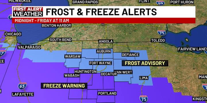 First Alert Forecast: Frosty mornings ahead