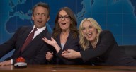 Amy Poehler Has ‘Weekend Update’ Reunion With Tina Fey & Seth Meyers on ‘Saturday Night Live’ For Joke Off | Amy Poehler, Saturday Night Live, Seth Meyers, Tina Fey | Celebrity News and Gossip | Enter
