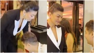 Sushmita Sen’s reaction to a fan touching her feet post growing emotional goes viral; Watch