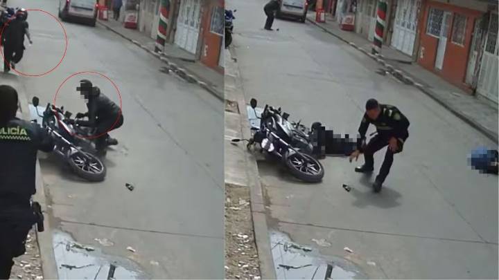 Así fue el ataque sicarial en Bogotá captado en VIDEO: Dos muertos y una mujer capturada
