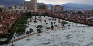 En imágenes: reportaron granizada en el norte de Bogotá tras fuerte aguacero