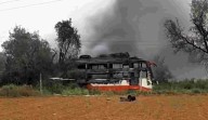 Two killed as bus catches fire after coming in contact with power line in Rajasthan