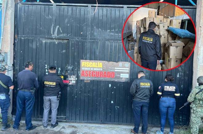 Aseguran mercancía robada y vehículo durante cateo en Coyotepec
