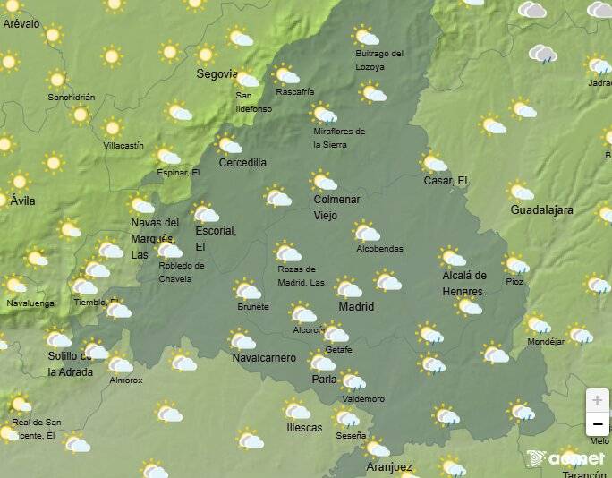El tiempo en Madrid: sábado de sol y temperaturas agradables antes del aumento de nubes por la tarde