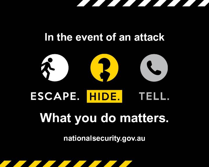 Escape. Hide. Tell – Critical Safety Advice for All Australians