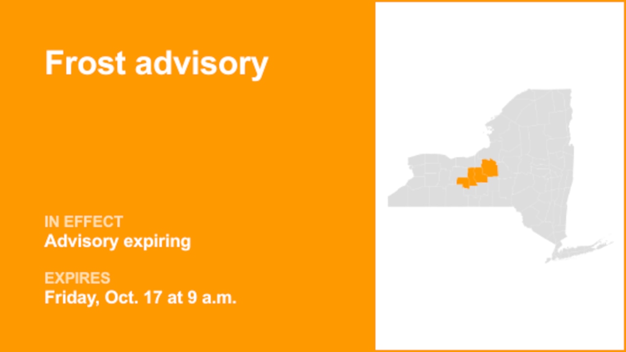 NY weather: The frost advisory for New York is anticipated to expire at 9 a.m.