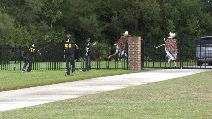 Mobile County sheriff's wife responds to ICE Halloween decor backlash