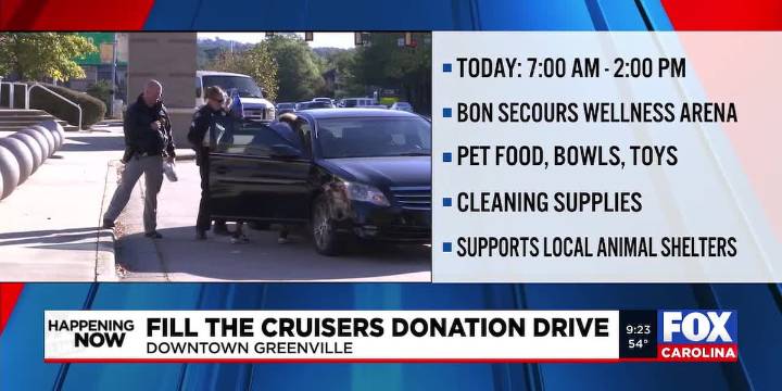 Greenville police host annual 'Fill the Cruisers' donation drive