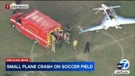 Long Beach crash: Small plane lands on soccer field at Heartwell Park