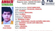 Activan Alerta Amber en Culiacán por la desaparición de Yordan