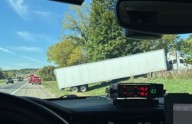 Semi-truck crosses I-96 median after driver loses consciousness
