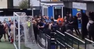 Police investigate after violent scenes at football match in Oldham