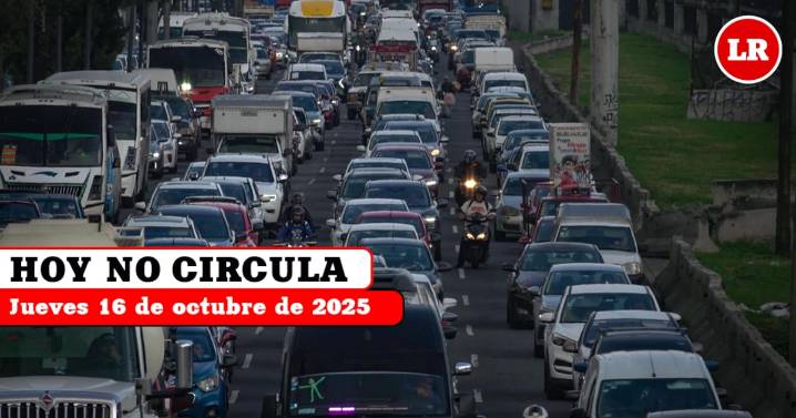Hoy No Circula jueves 16 de octubre 2025: autos y placas que descansan en CDMX y Edomex