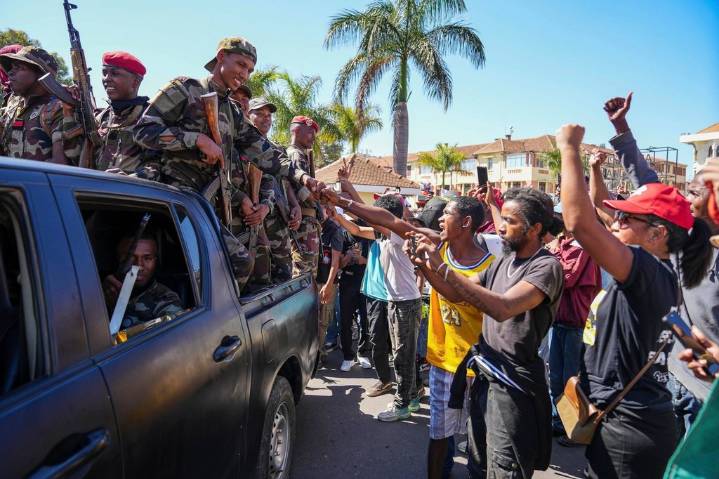 Madagascar president to make a speech after soldiers turned against the government in apparent coup