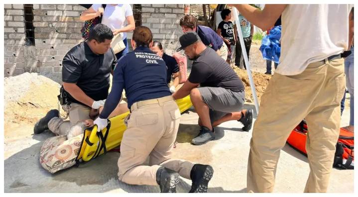 Trabajador de la construcción recibe fuerte descarga en Bucerías
