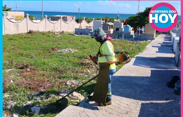 Autoridades municipales refuerza el mantenimiento y limpieza en panteones