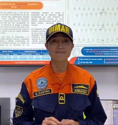 Dimar alerta por incremento del nivel del mar en el Pacífico colombiano