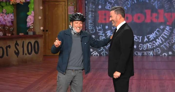 Jon Stewart Crashes Jimmy Kimmel to Rip Donald Trump’s Late