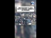 Protesters clash with federal agents in Oxnard
